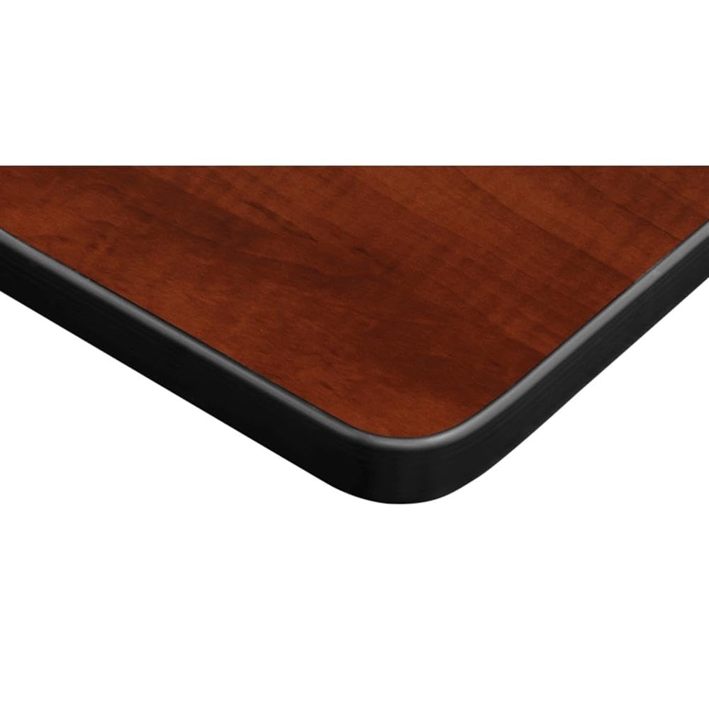 30" Square Mobile Table with 4 Blue Stackable Chairs D600