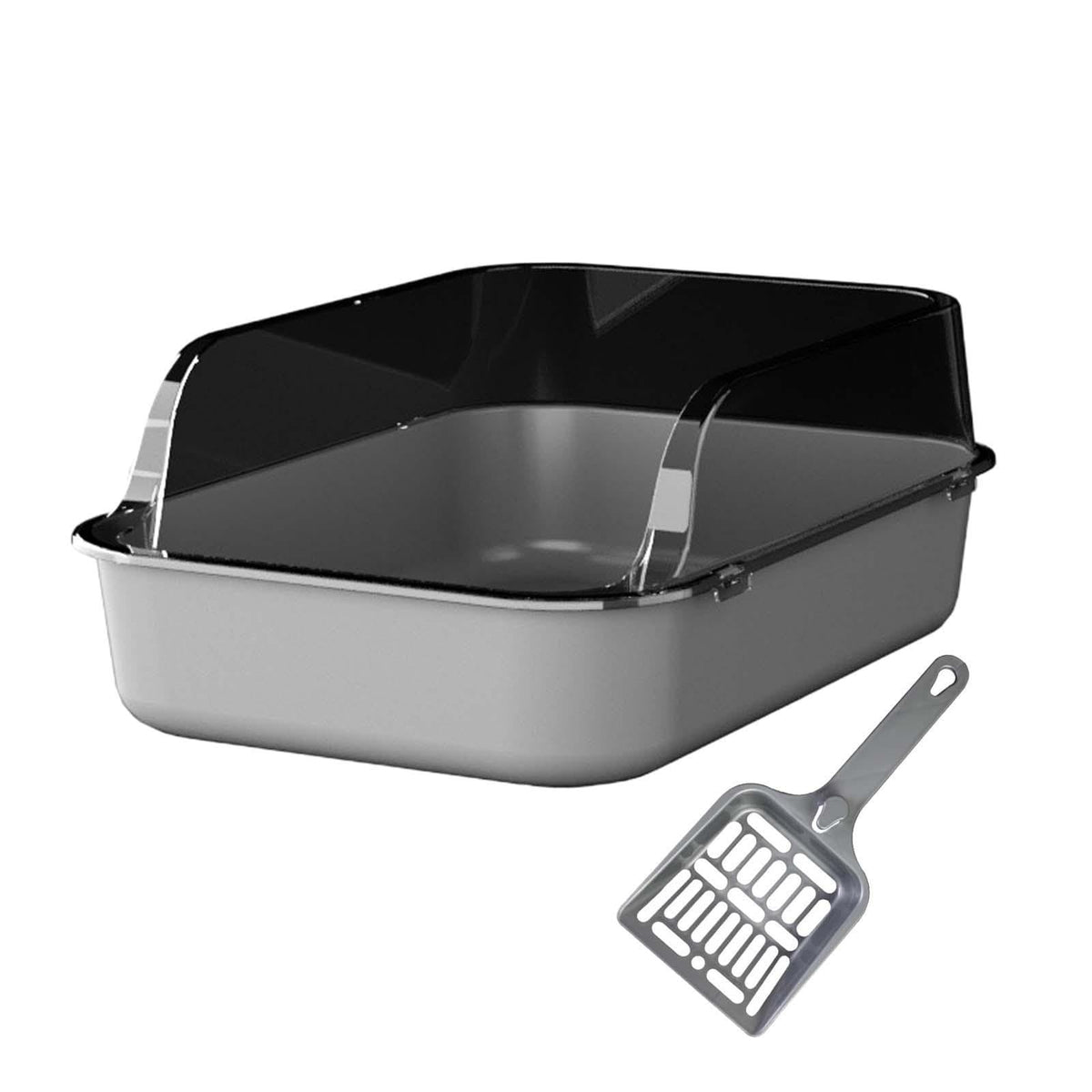 Open Top Sifting Litter Box Gray Z9705