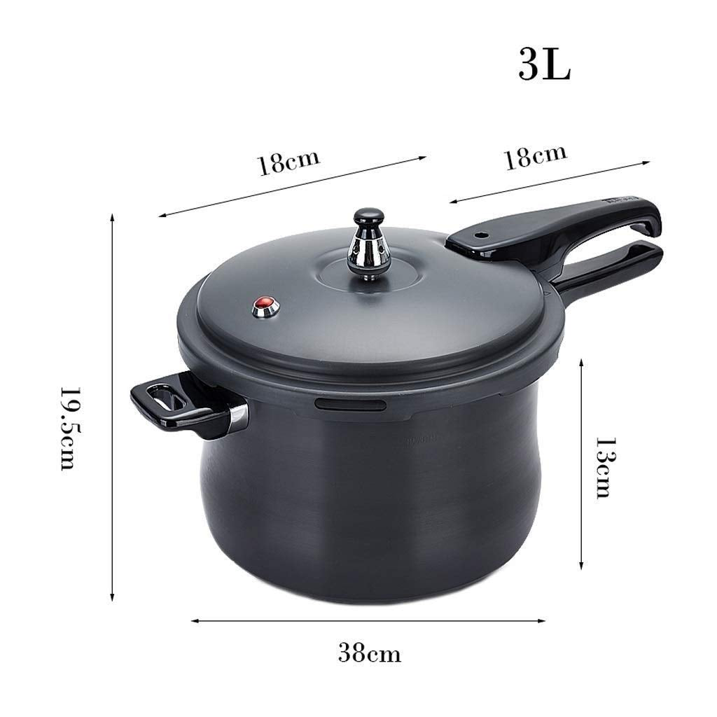 Black 3L Stainless Steel Pressure Cooker F15359