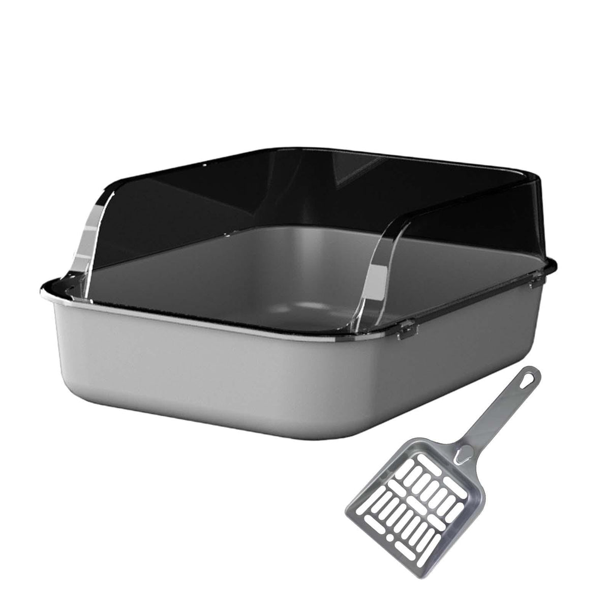 Open Top Sifting Litter Box Gray Z9705
