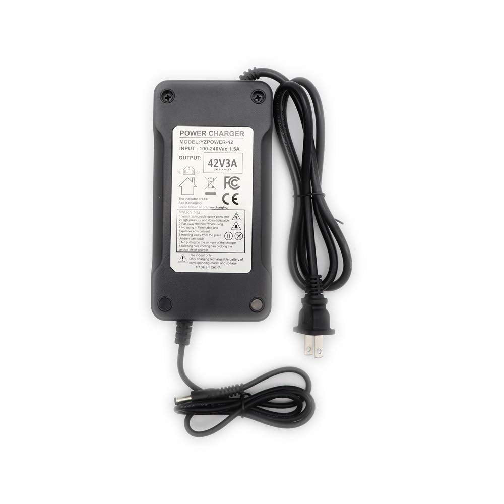 42V 3A Power Supply Adapter Charger with 5.5x2.5mm DC Plug and 5.5x2.1mm Adapter L775525