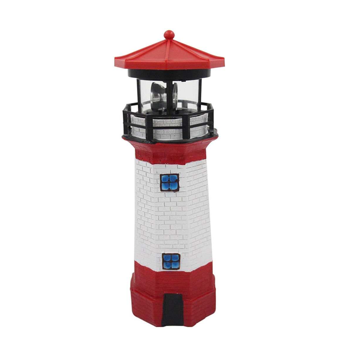 Solar Lighthouse Outdoor Decor with Rotating Beacon L103397