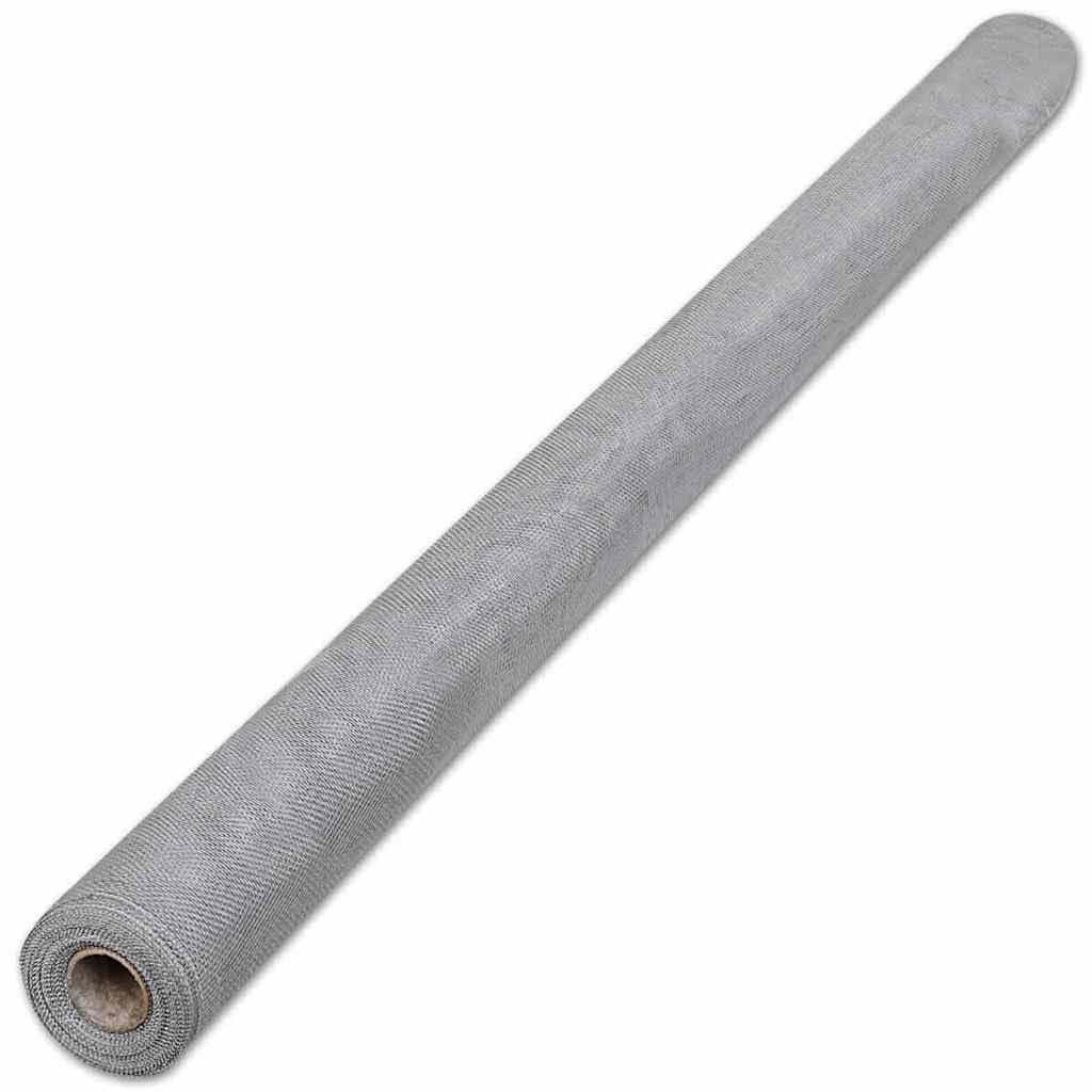 Aluminum Mesh Screen 39.4x196.9 Inches Silver R3272