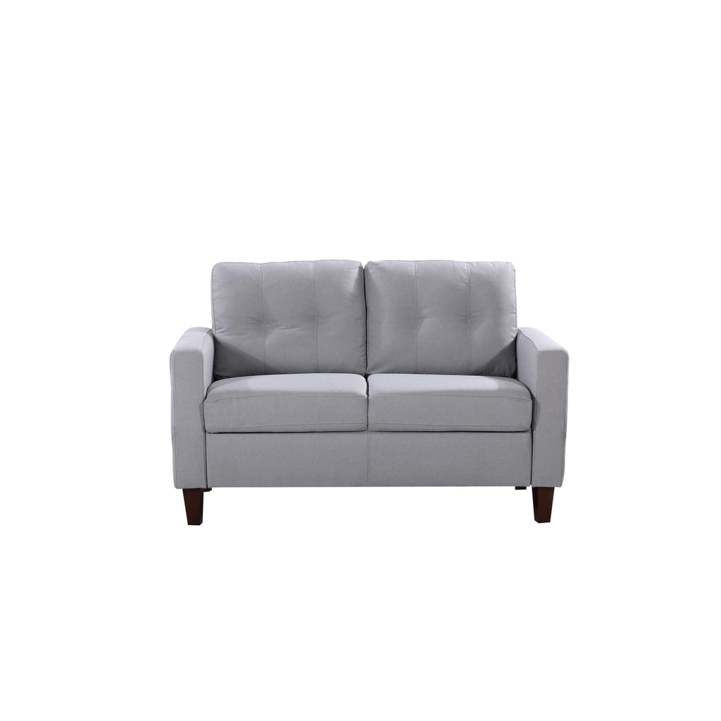 Light Gray Tufted Upholstered Loveseat F36998