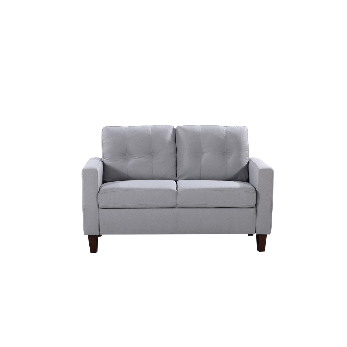 Light Gray Tufted Upholstered Loveseat F36998