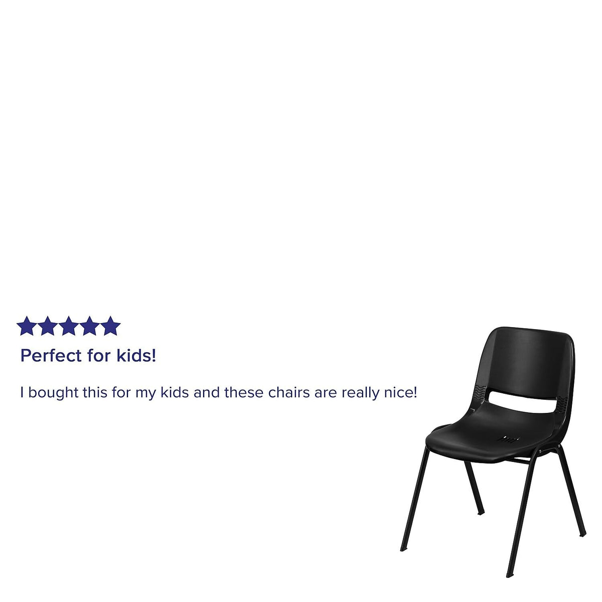 Black Ergonomic Stack Chair 5-Pack D987232