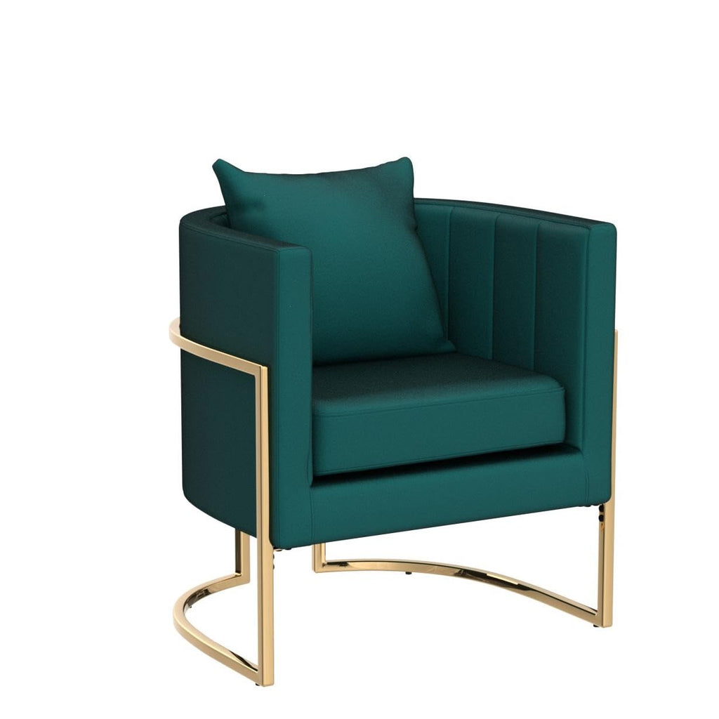 Velvet Accent Chairs Set of 2 Green Y806