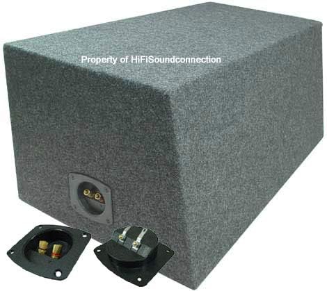 Dual 10" Sealed Subwoofer Sub Box Enclosure 3/4" MDF Wood Y564
