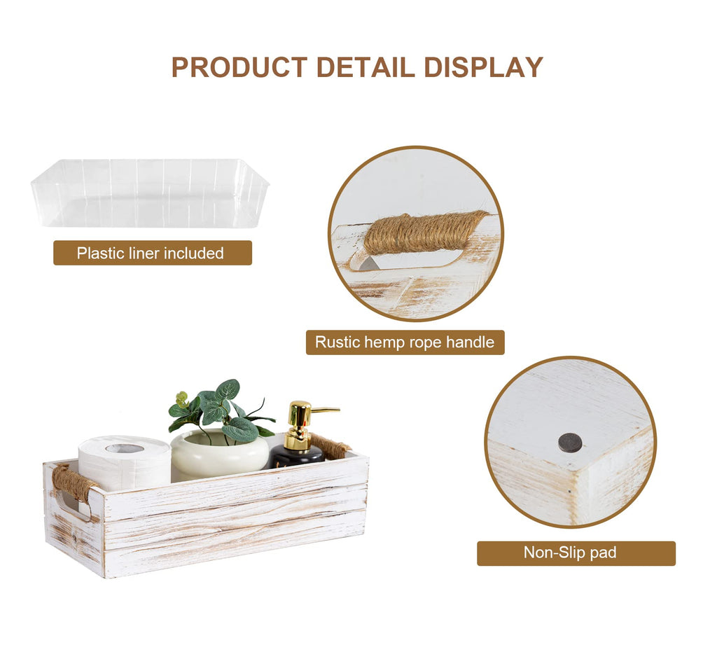 Rustic Wooden Toilet Paper Holder M968