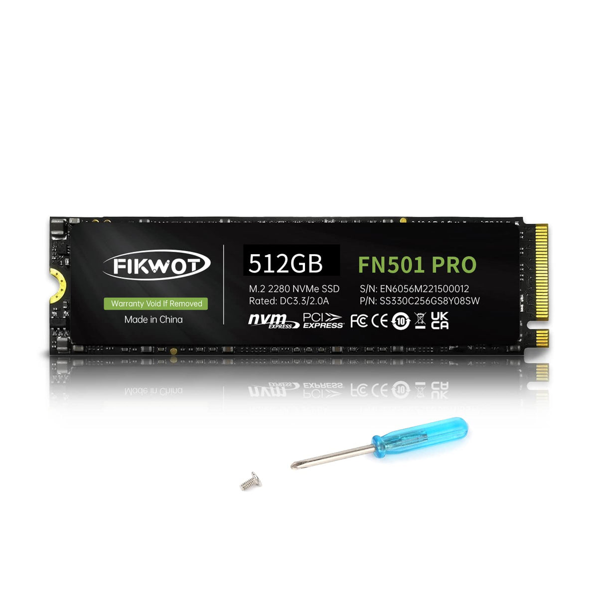 512GB NVMe M.2 2280 PCIe Gen3 x4 Internal Solid State Drive P7120