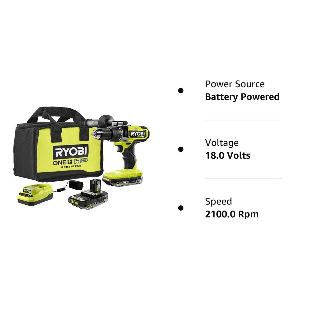 18V Brushless Cordless 1/2 in. Hammer Drill Kit with 2.0 Ah Batteries M456879