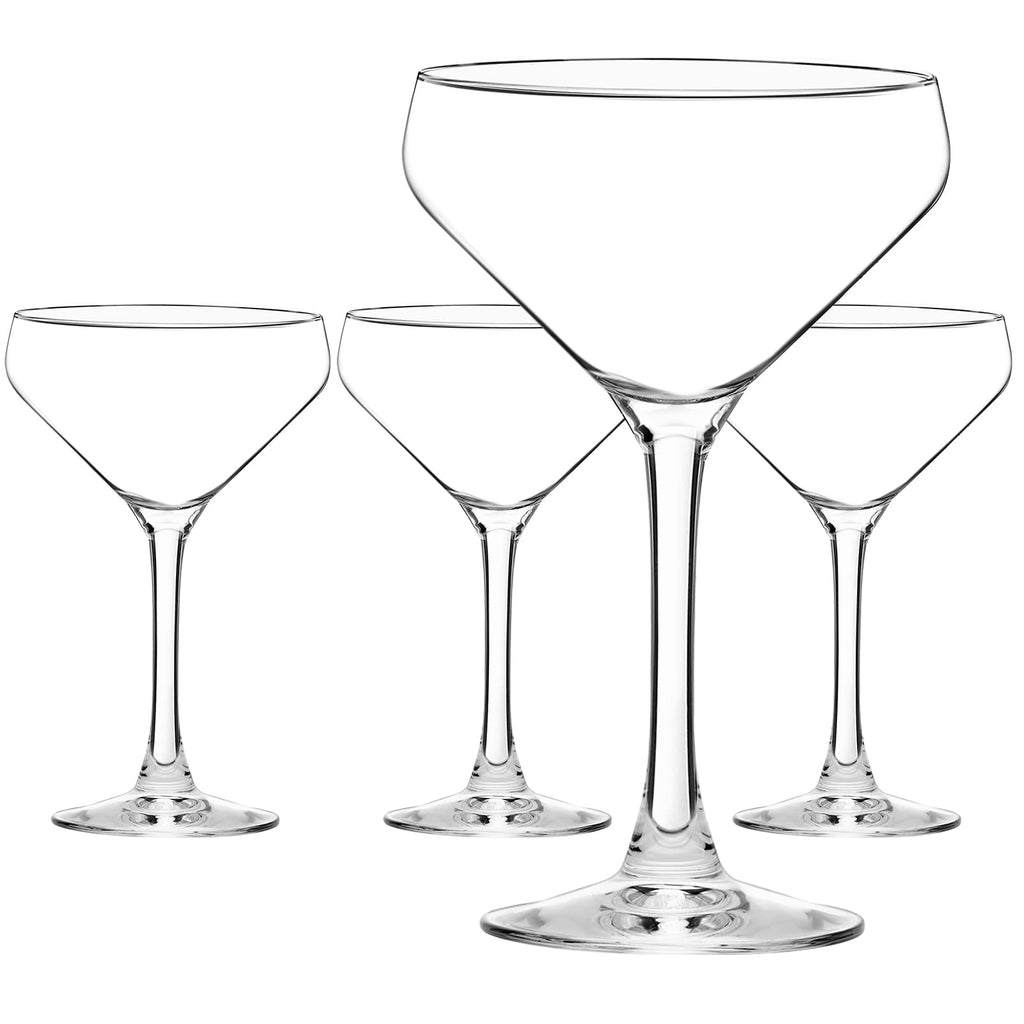 Coupe Cocktail Glasses Set of 4 Hand Blown Crystal 12Oz W341