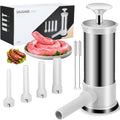 2.2lb Stainless Steel Sausage Stuffer with 4 Stuffing Tubes X20213