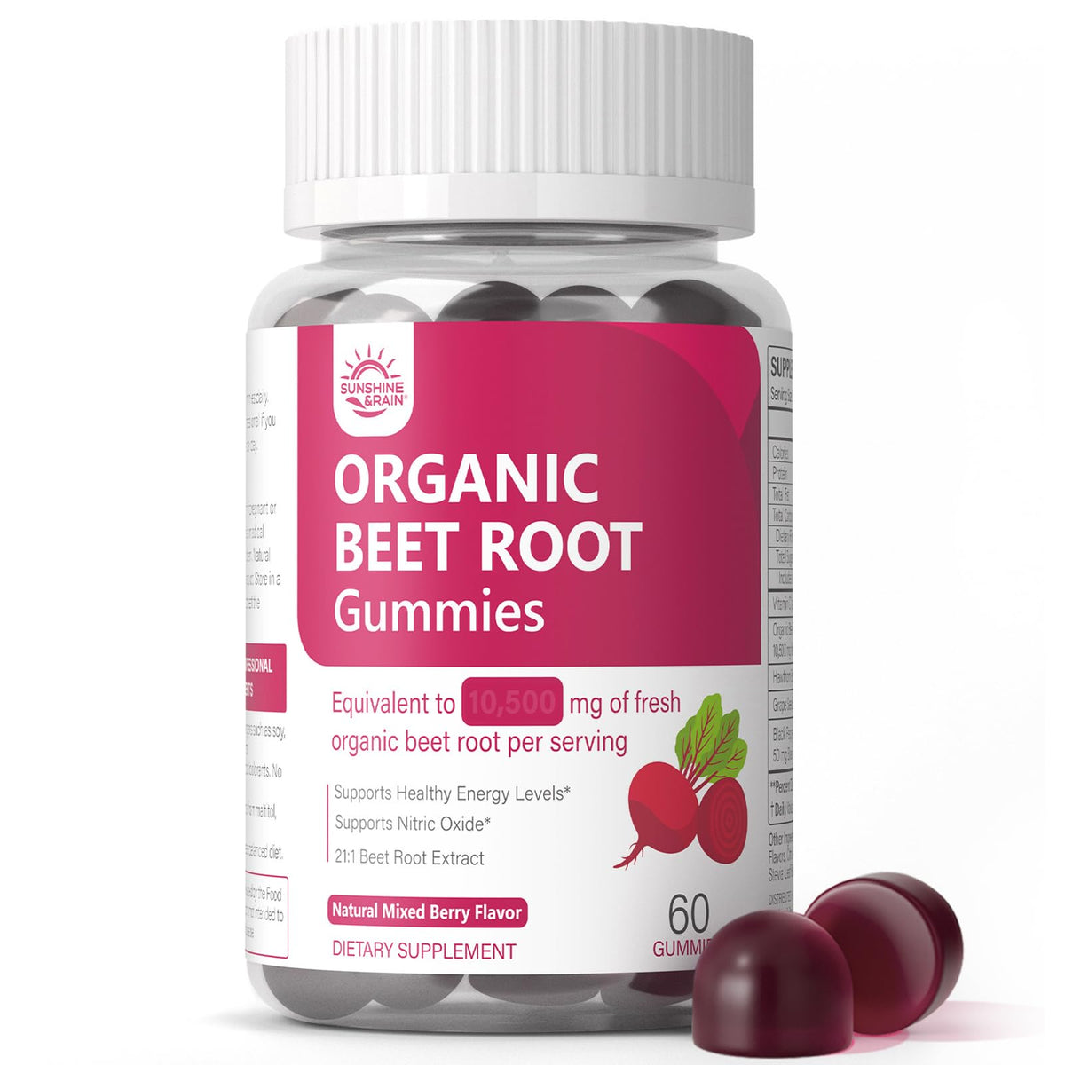Organic Beet Root Gummies 60 Count U560