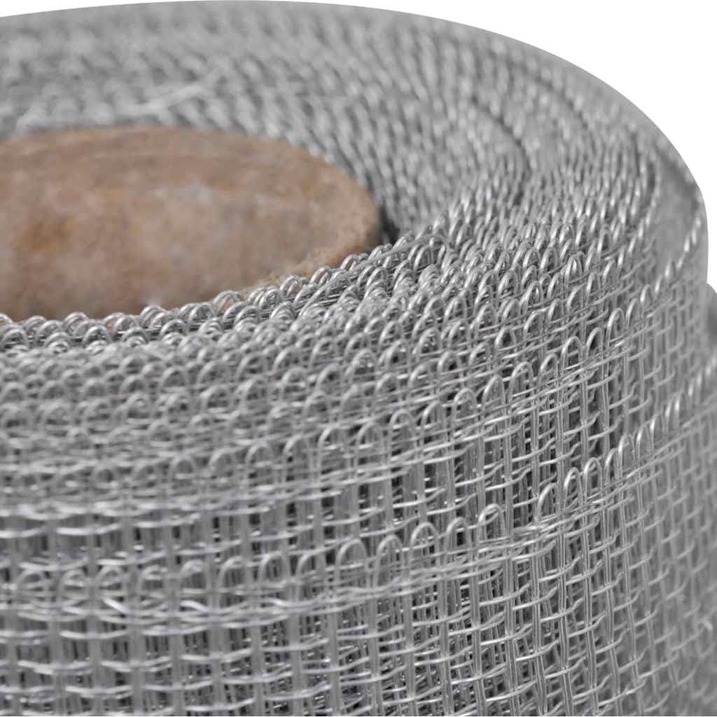 Aluminum Mesh Screen 39.4x196.9 Inches Silver R3272