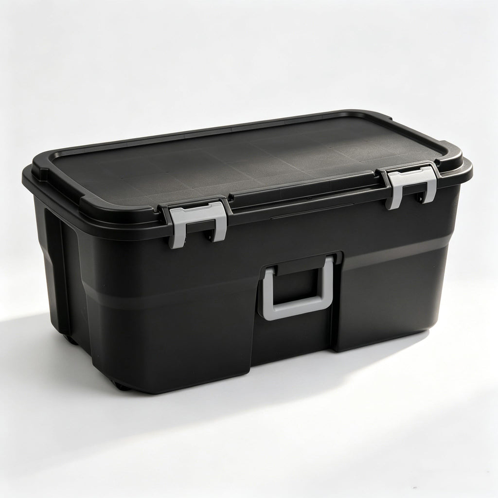 Black 22 Gal Wheeled Polypropylene Storage Trunk B772582