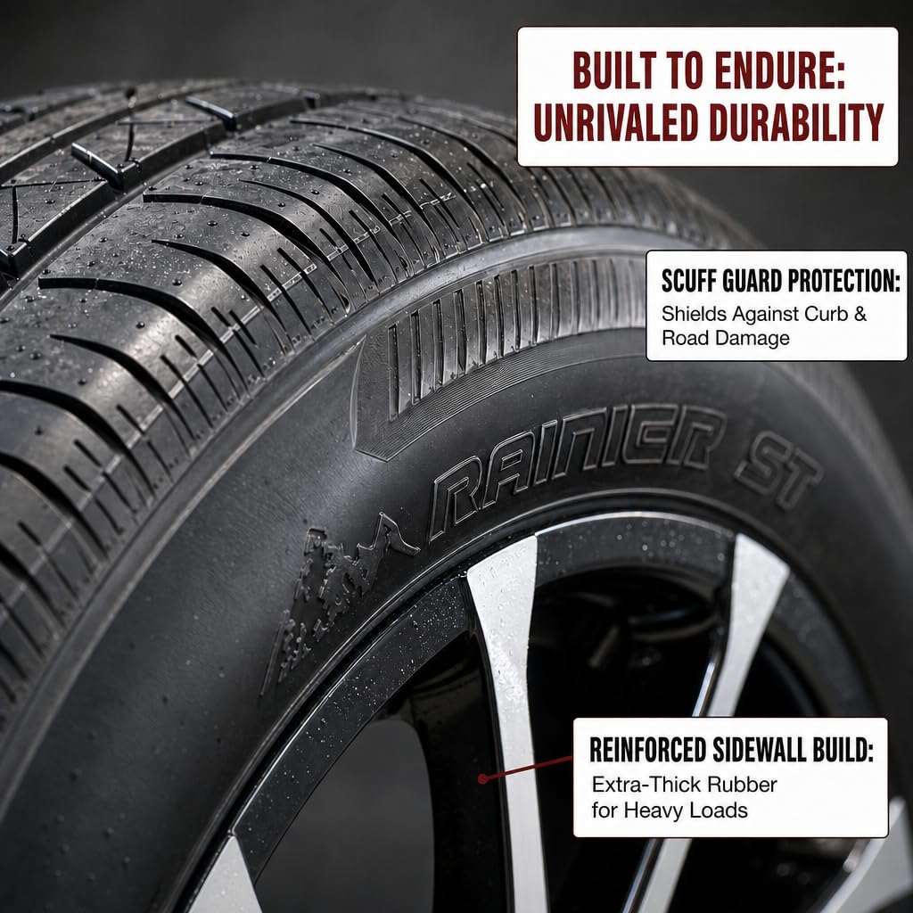2-Pack Radial Trailer Tire Rim Assembly ST205/75R15 5 Lug Black O780