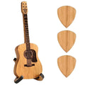 Wooden Guitar Pick Box with Stand 3PCS W209387