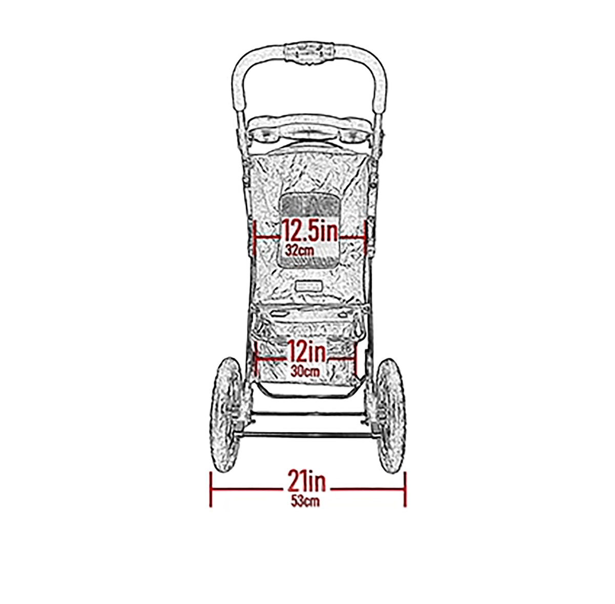No-Zip Pet Stroller for Cats/Dogs F340