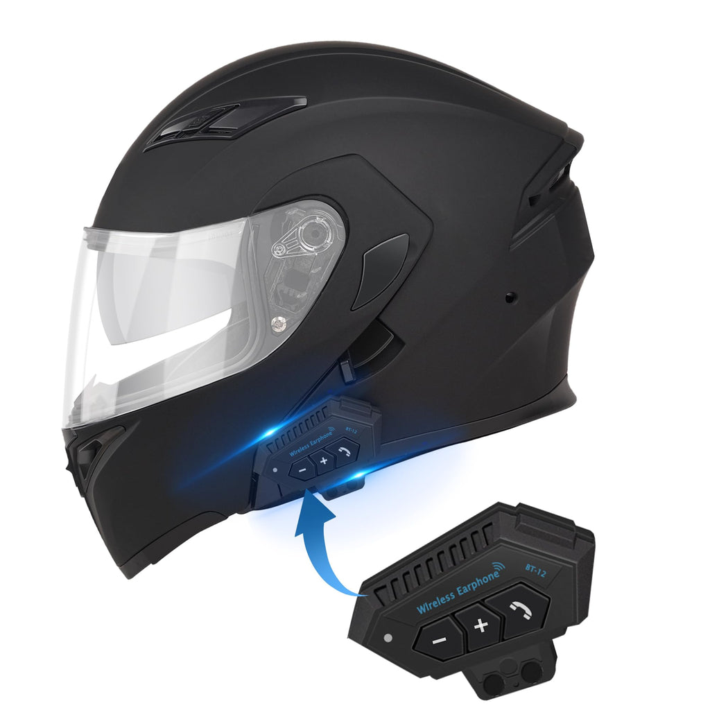 Bluetooth Modular Motorcycle Helmet DOT Approved Dual Visor P355304