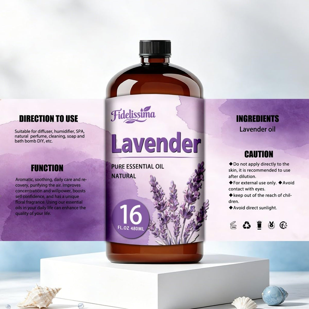 Natural Essential Oil Set 4 Scents with Glass Dropper D25039
