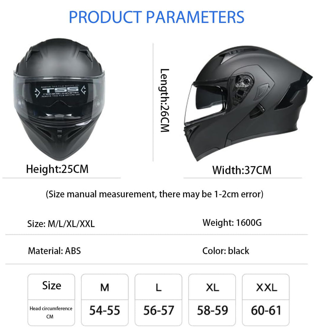 Bluetooth Modular Motorcycle Helmet DOT Approved Dual Visor P355304