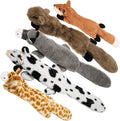 5 PCS Crinkle Plush Dog Squeaky Toys O4692