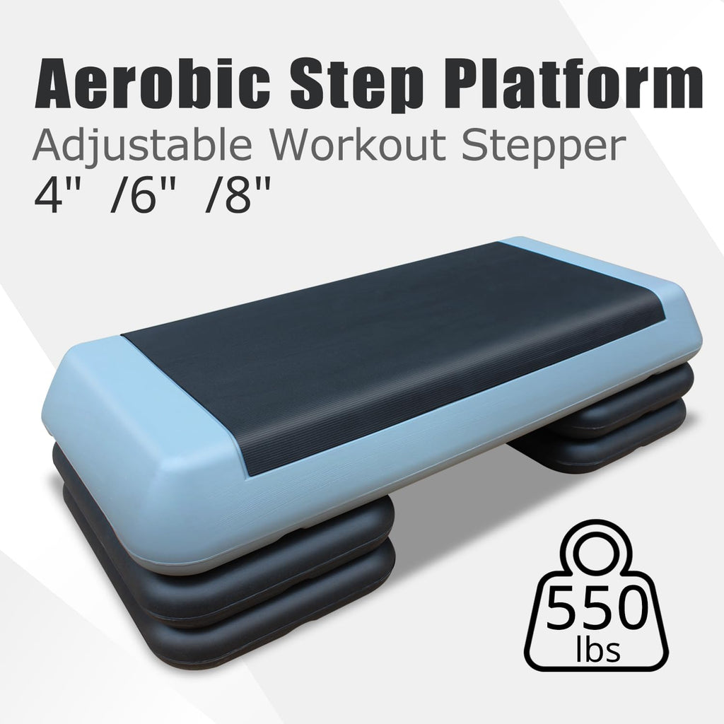 Adjustable 30" × 14" Workout Aerobic Stepper with Risers F408884
