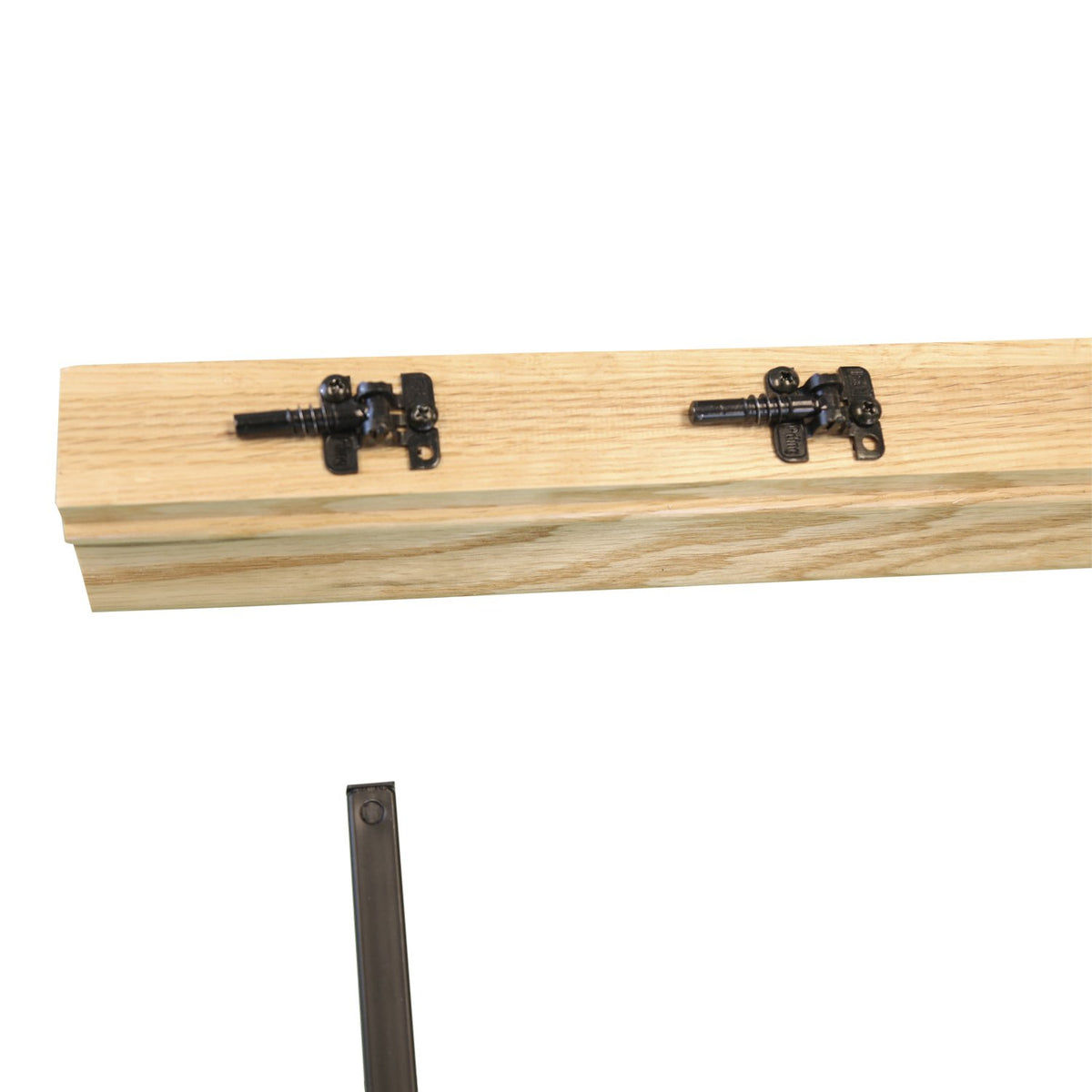 Indoor Stair Rail Section Kit with Black Metal Balusters E3954