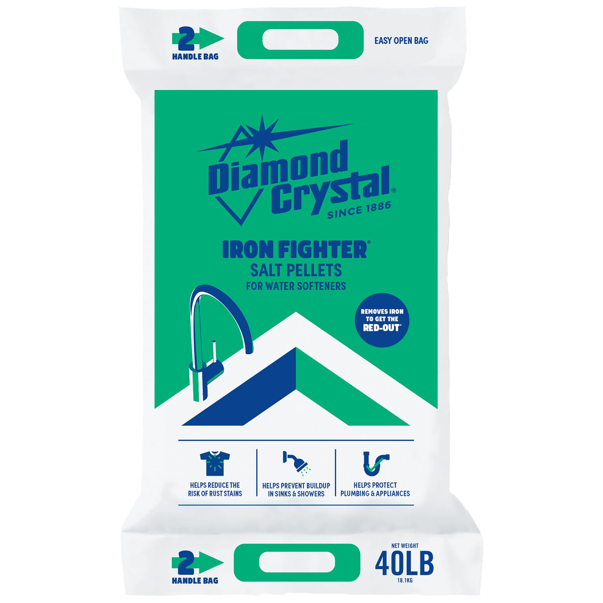 6 Pack Water Softener Salt Pellets, 40 lb G693481
