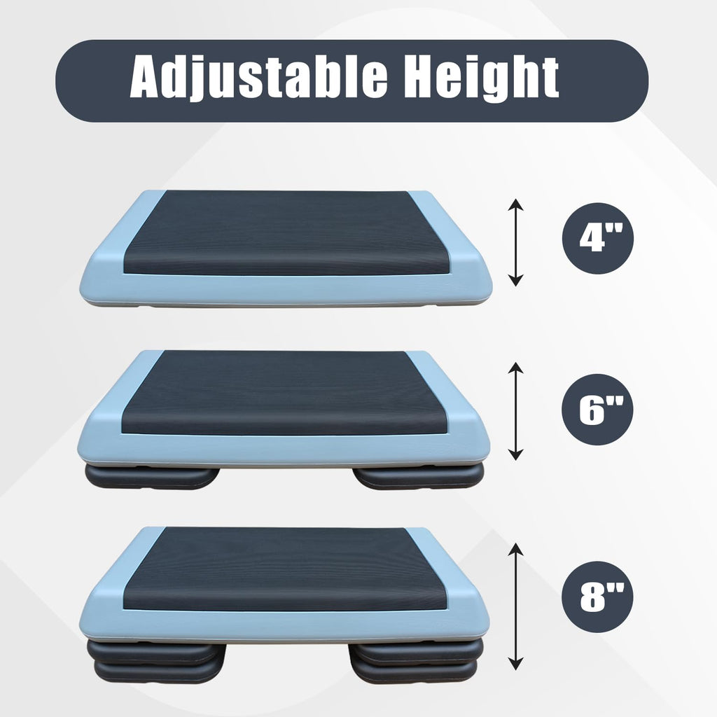 Adjustable 30" × 14" Workout Aerobic Stepper with Risers F408884