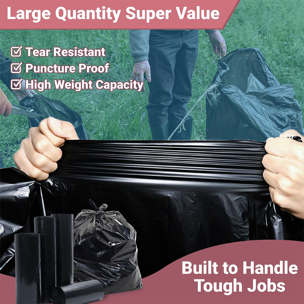 Heavy Duty Black Trash Bags, 100 Count, 40in x 46in S35994