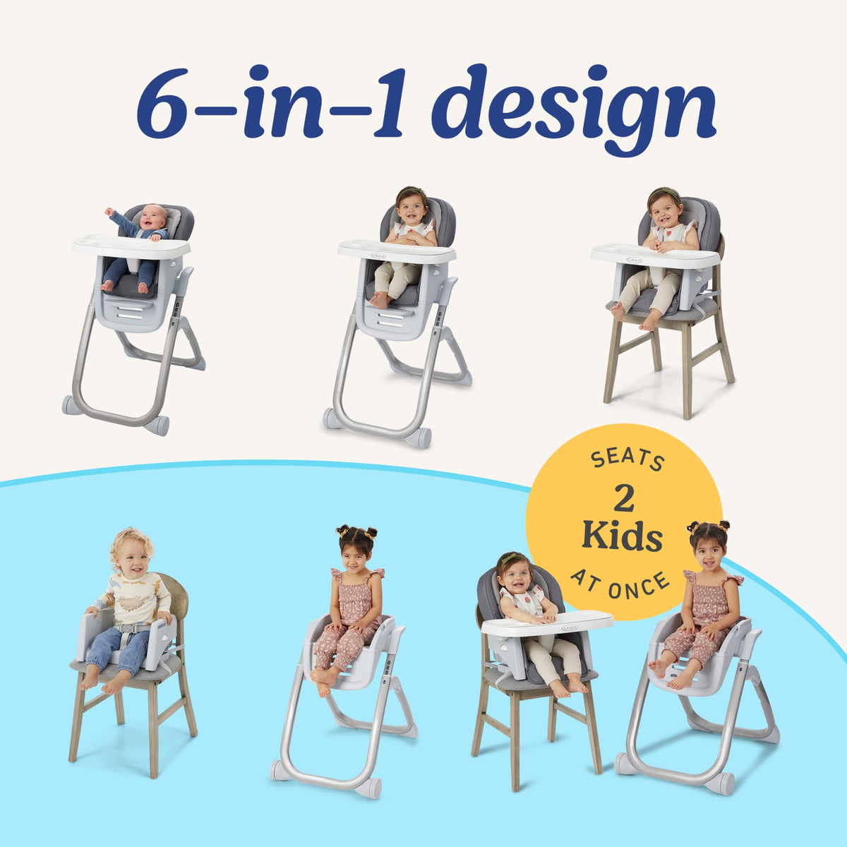 6-in-1 Convertible Highchair O8115