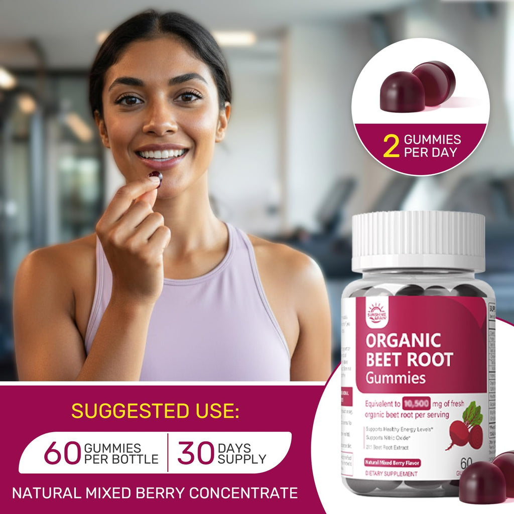 Organic Beet Root Gummies 60 Count U560