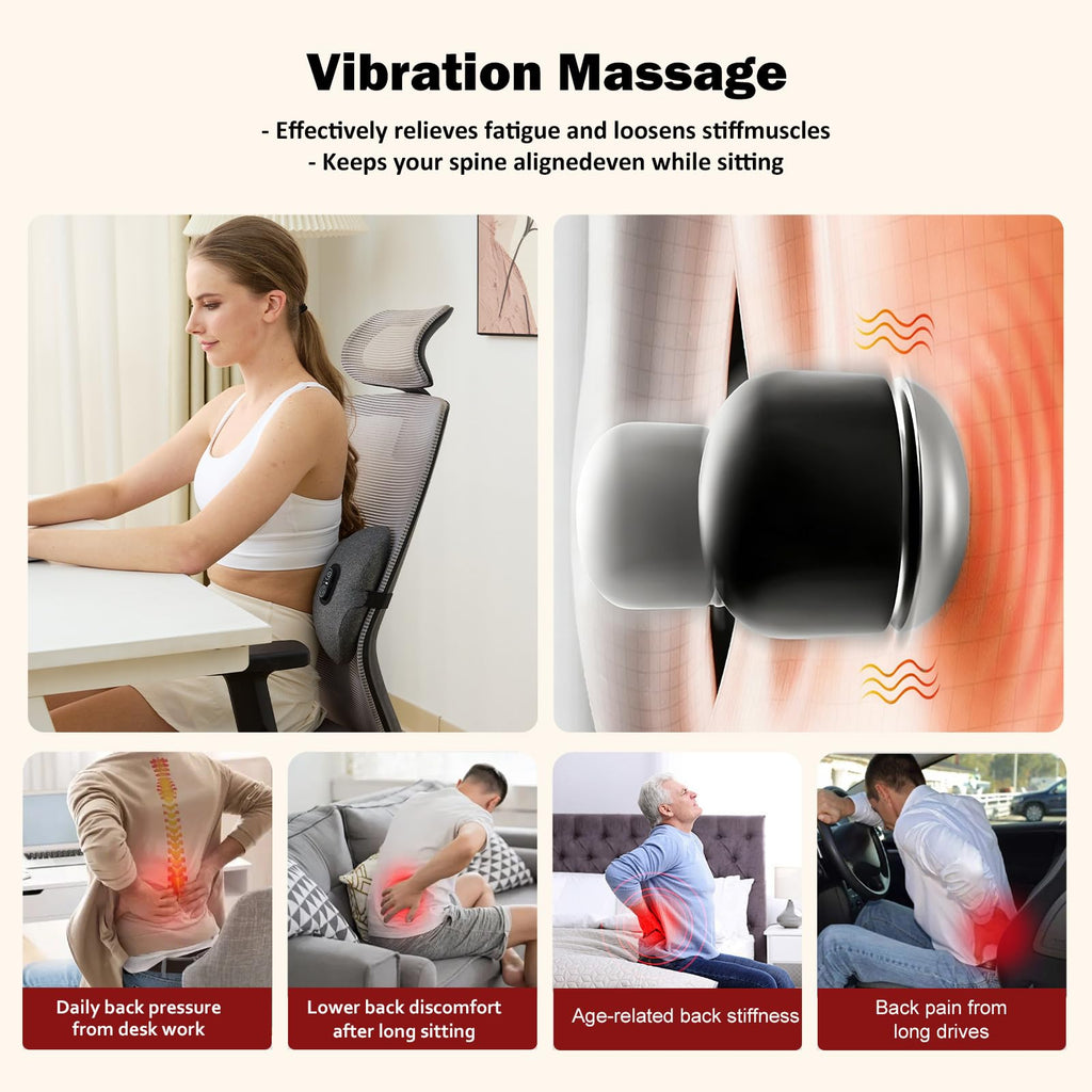 Back Massager with Heat, Vibration, Airbag Stretch J979