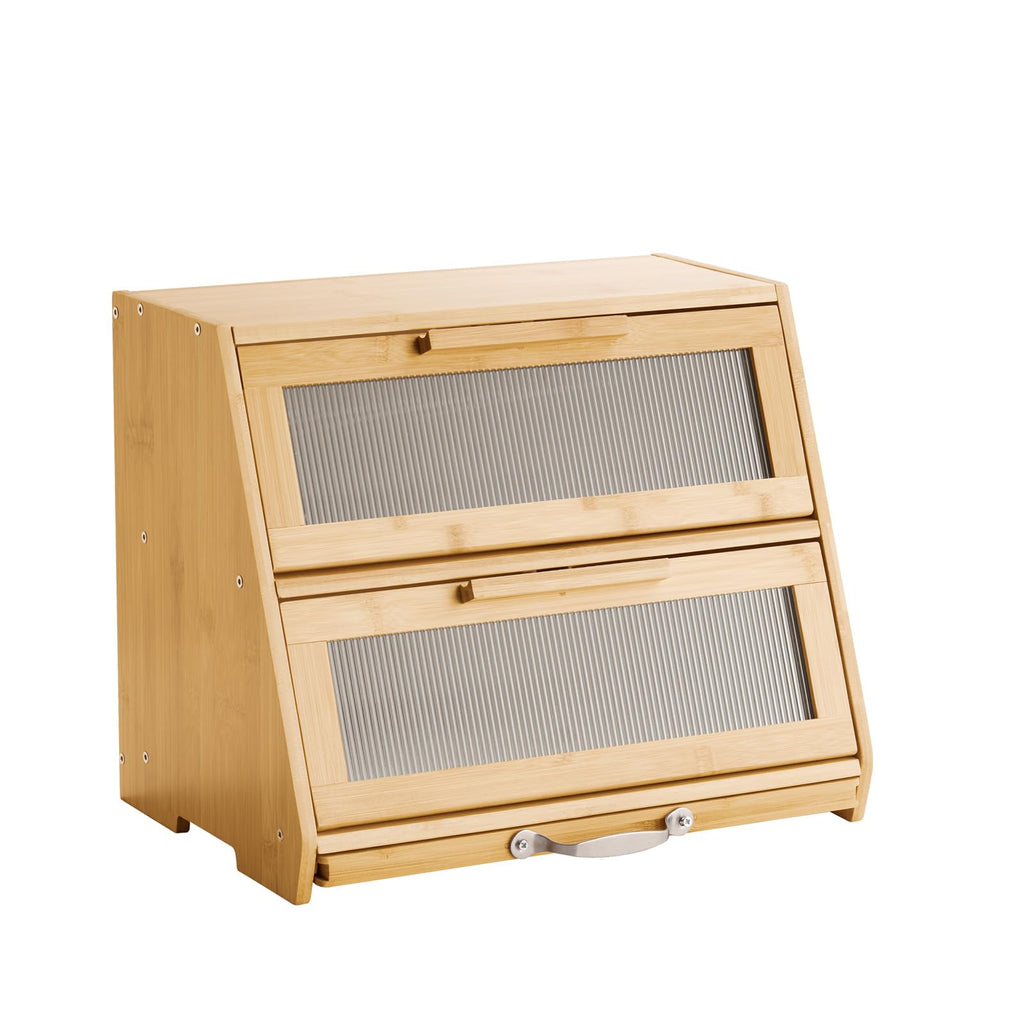 Large Capacity Bamboo Bread Box B534927