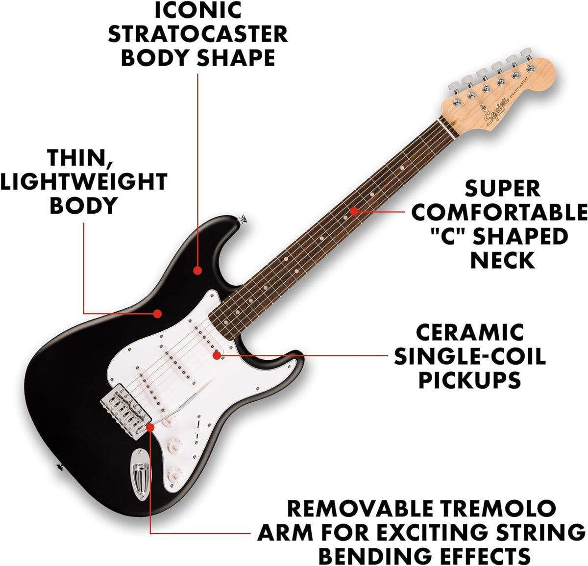 Black Electric Guitar Kit with Amp and Gig Bag Y679870