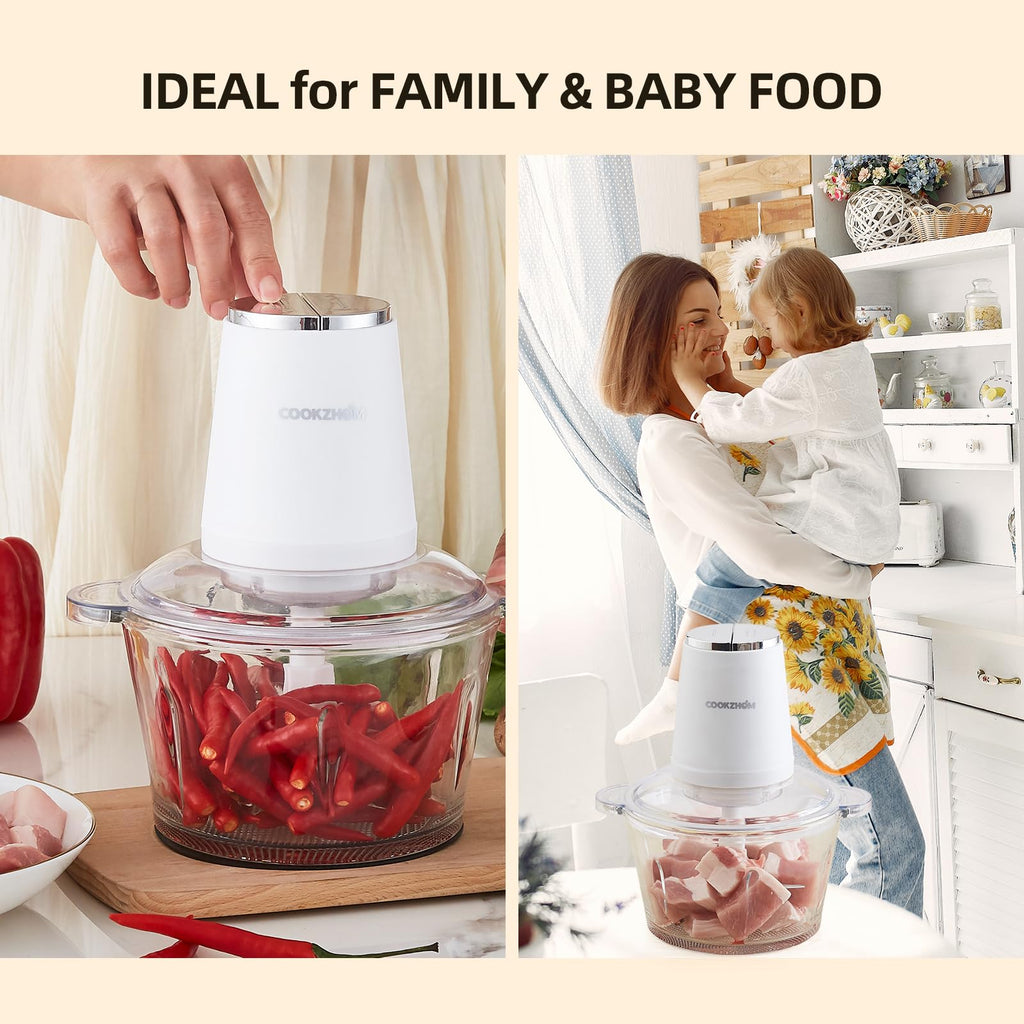 500W Stainless Steel 8-Cup Glass Bowl Food Processor N7971