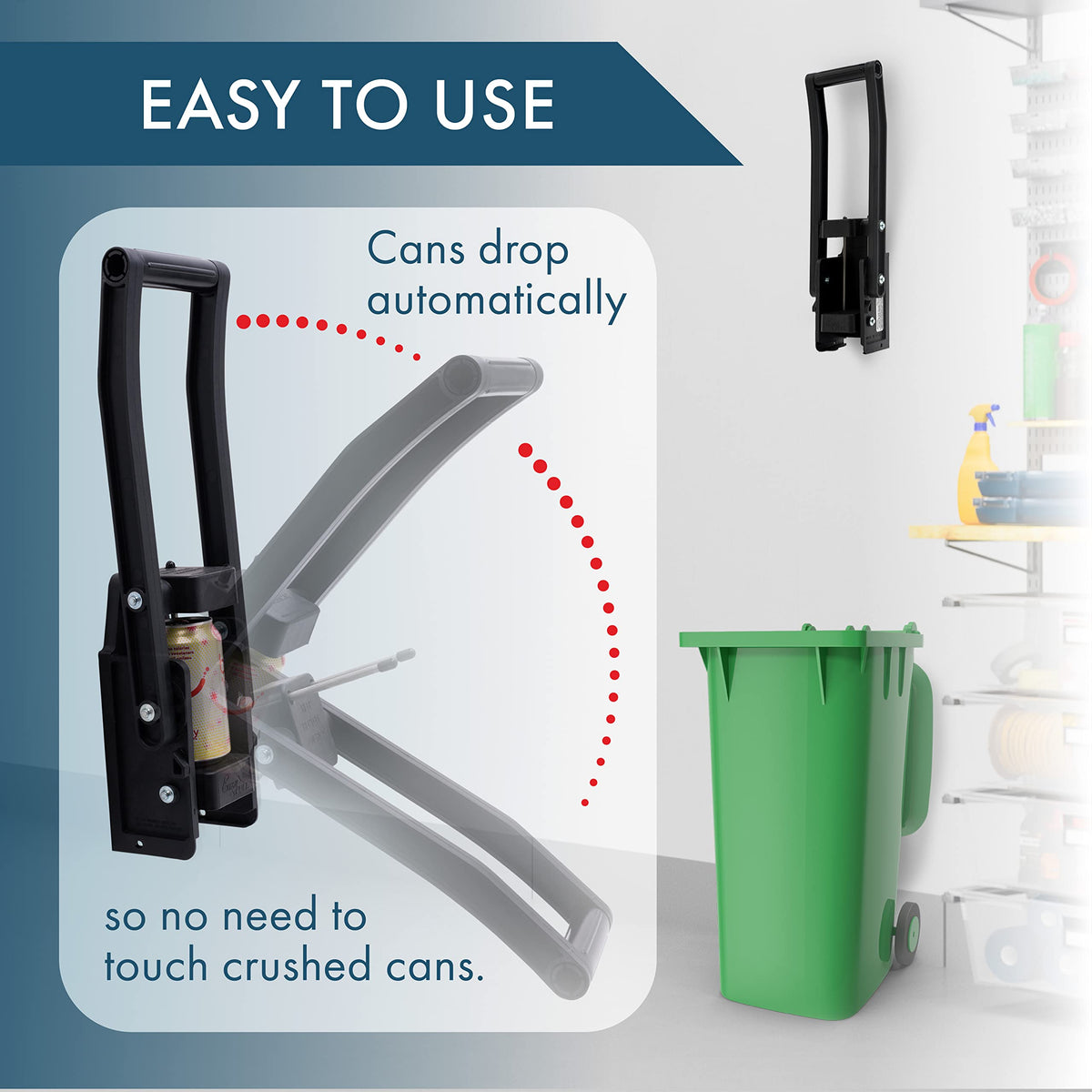 Wall Mounted 12oz Aluminum Can Crusher F524579