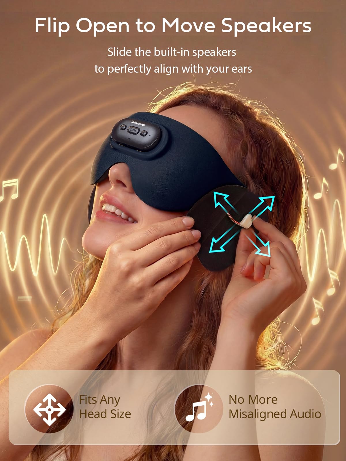 Ultra-Thin Adjustable Sleep Mask with Bluetooth 5.4 R898