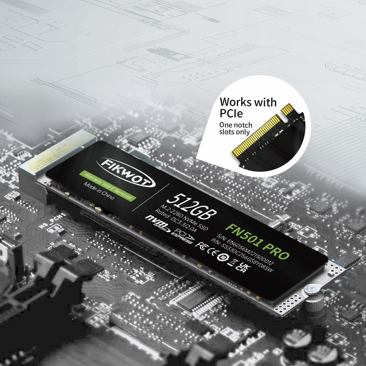 512GB NVMe M.2 2280 PCIe Gen3 x4 Internal Solid State Drive P7120