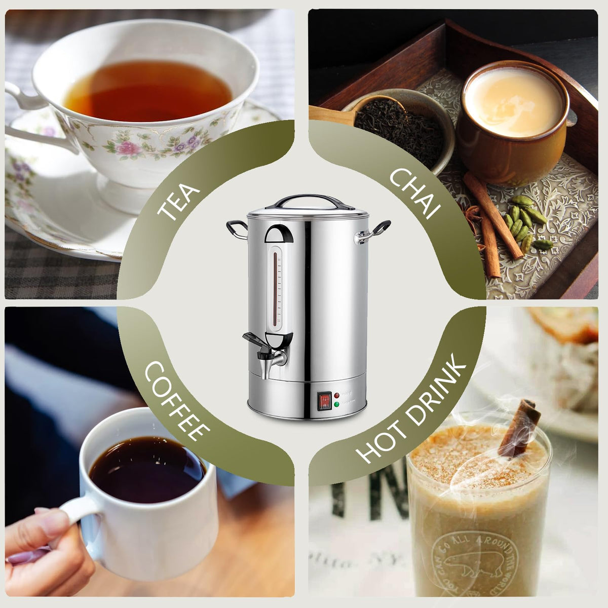 24L Stainless Steel Commercial Coffee Urn A77642