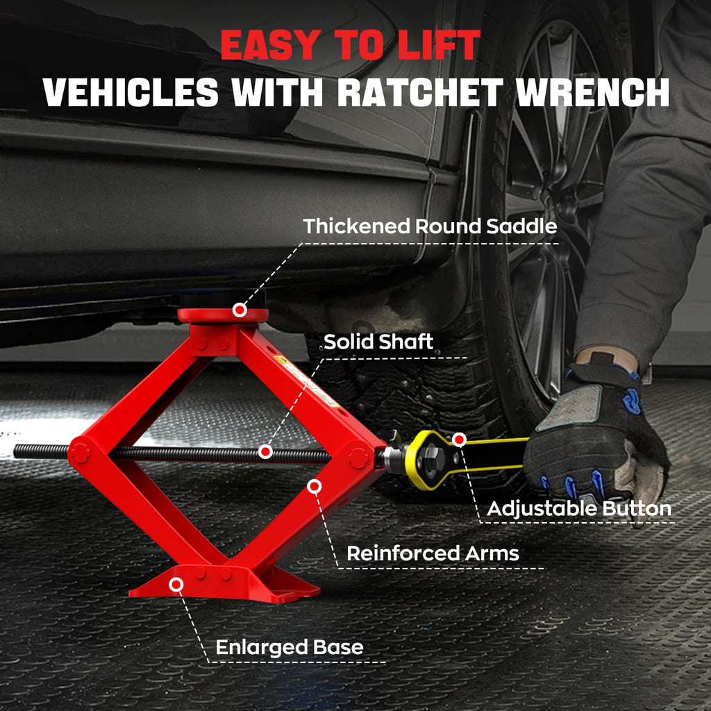 2.5 Ton Car Jack Kit with Lug Wrench Y34215