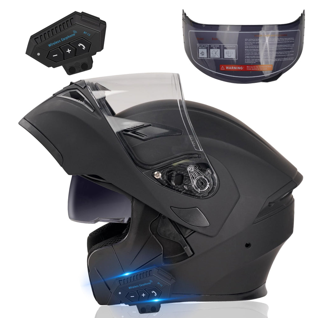 Bluetooth Modular Motorcycle Helmet DOT Approved Dual Visor P355304