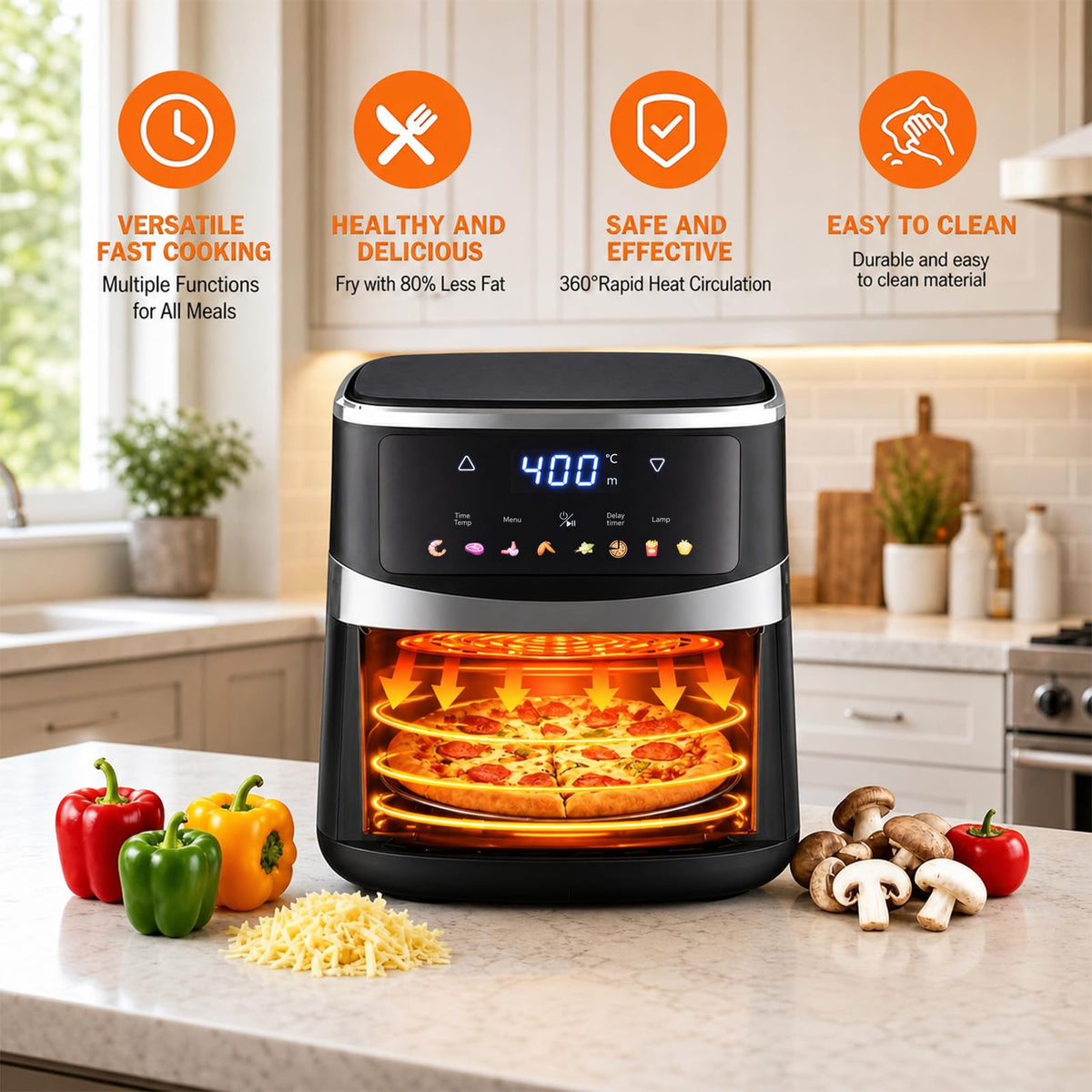 6QT Digital Air Fryer with Touchscreen R55572
