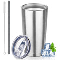 20 oz Stainless Steel Insulated Tumbler with Lids and Straws W899090