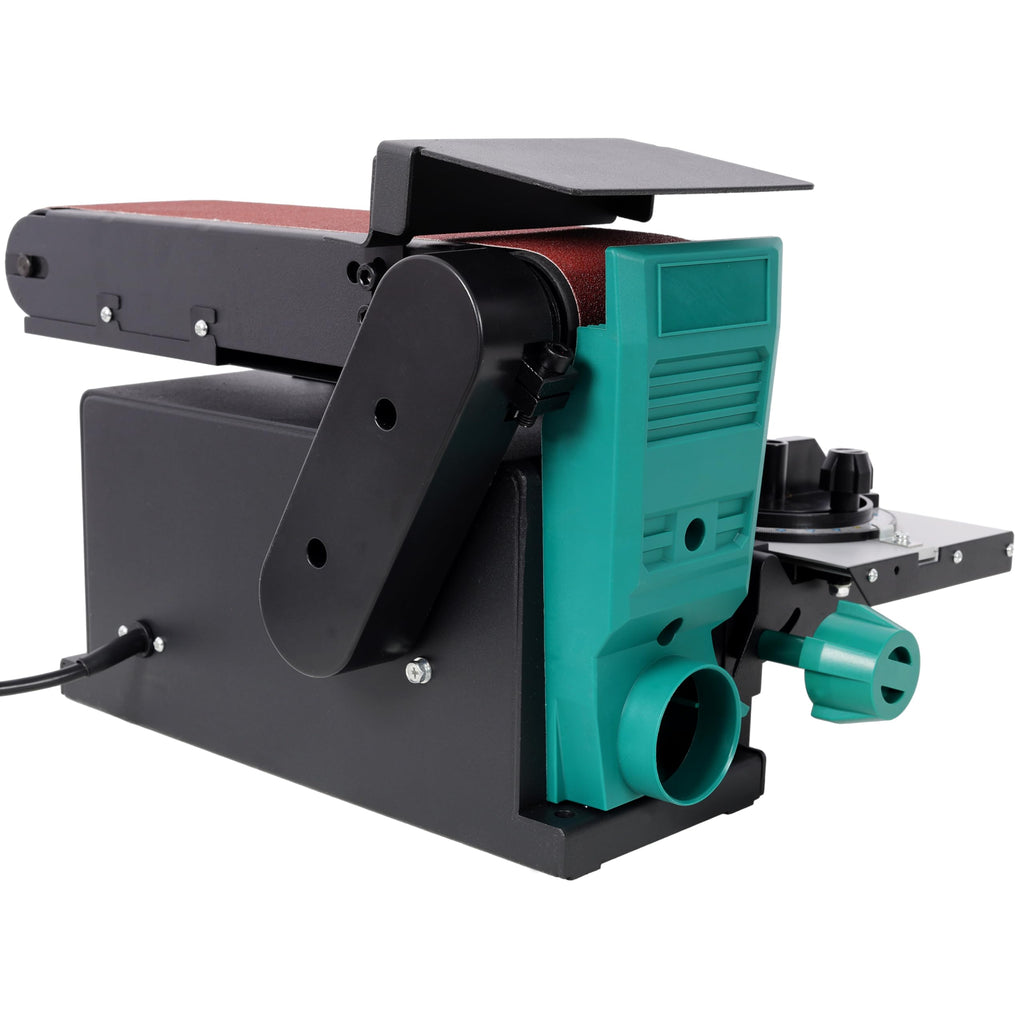 Benchtop Belt and Disc Sander 4x36 Inch Belt 6 Inch Disc Adjustable 0-90 Degree Tilt Green S338388