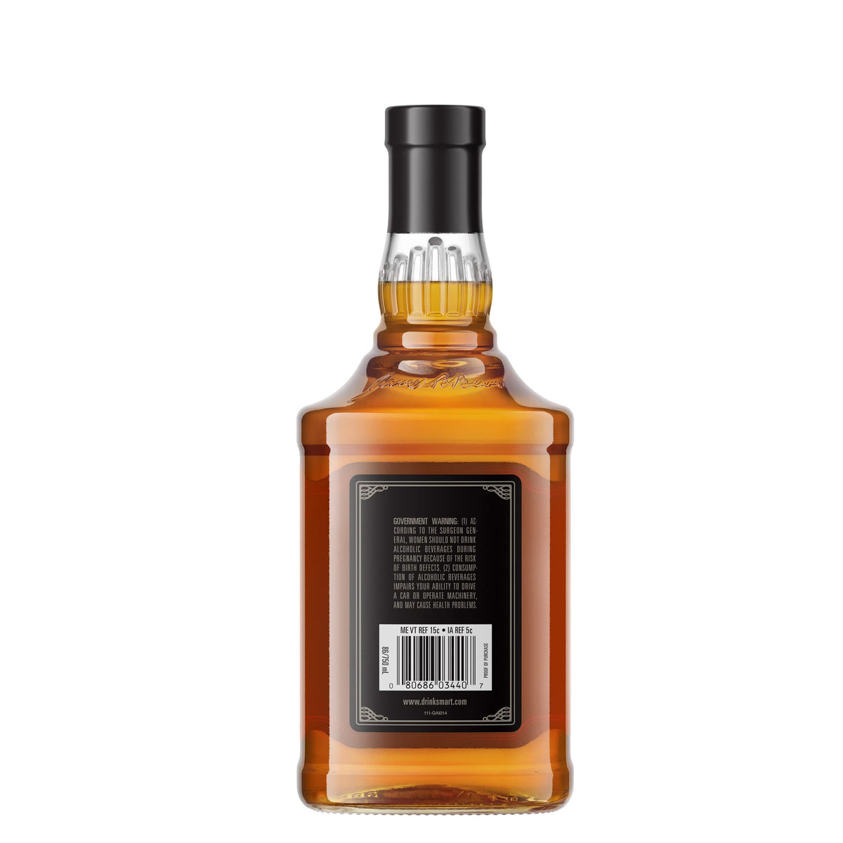 Black Bourbon Whiskey 750 ml 86 Proof F7119