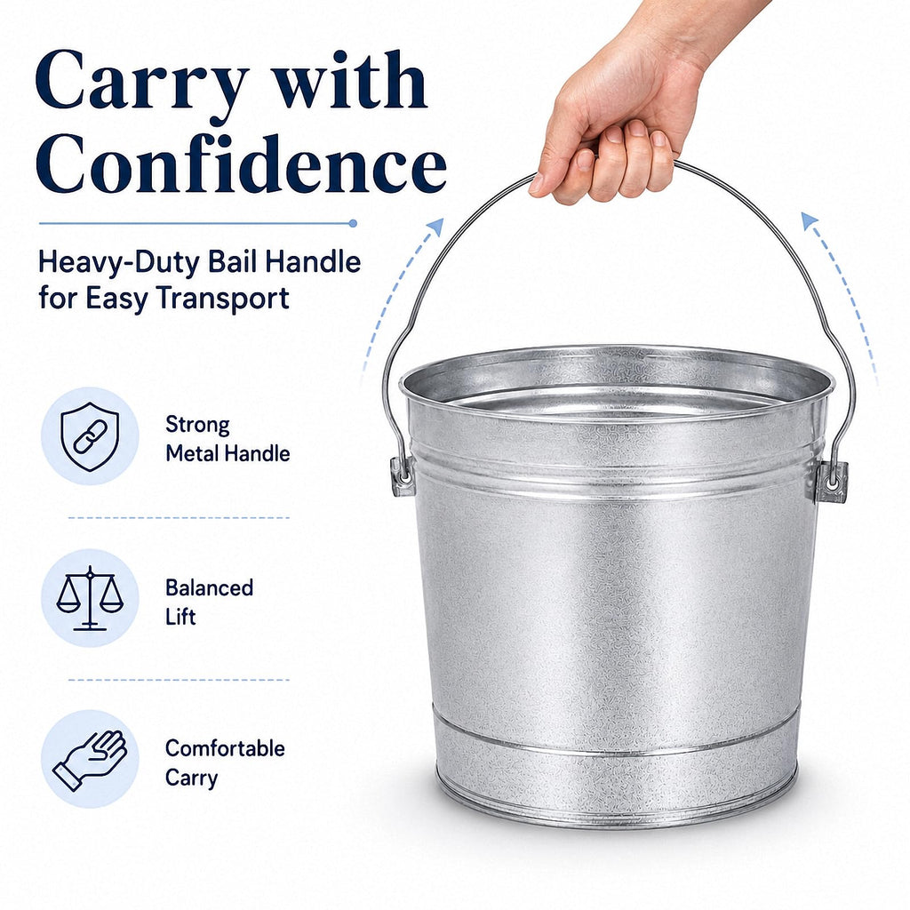 Galvanized Steel Airtight Storage Jar with Locking Lid C6618