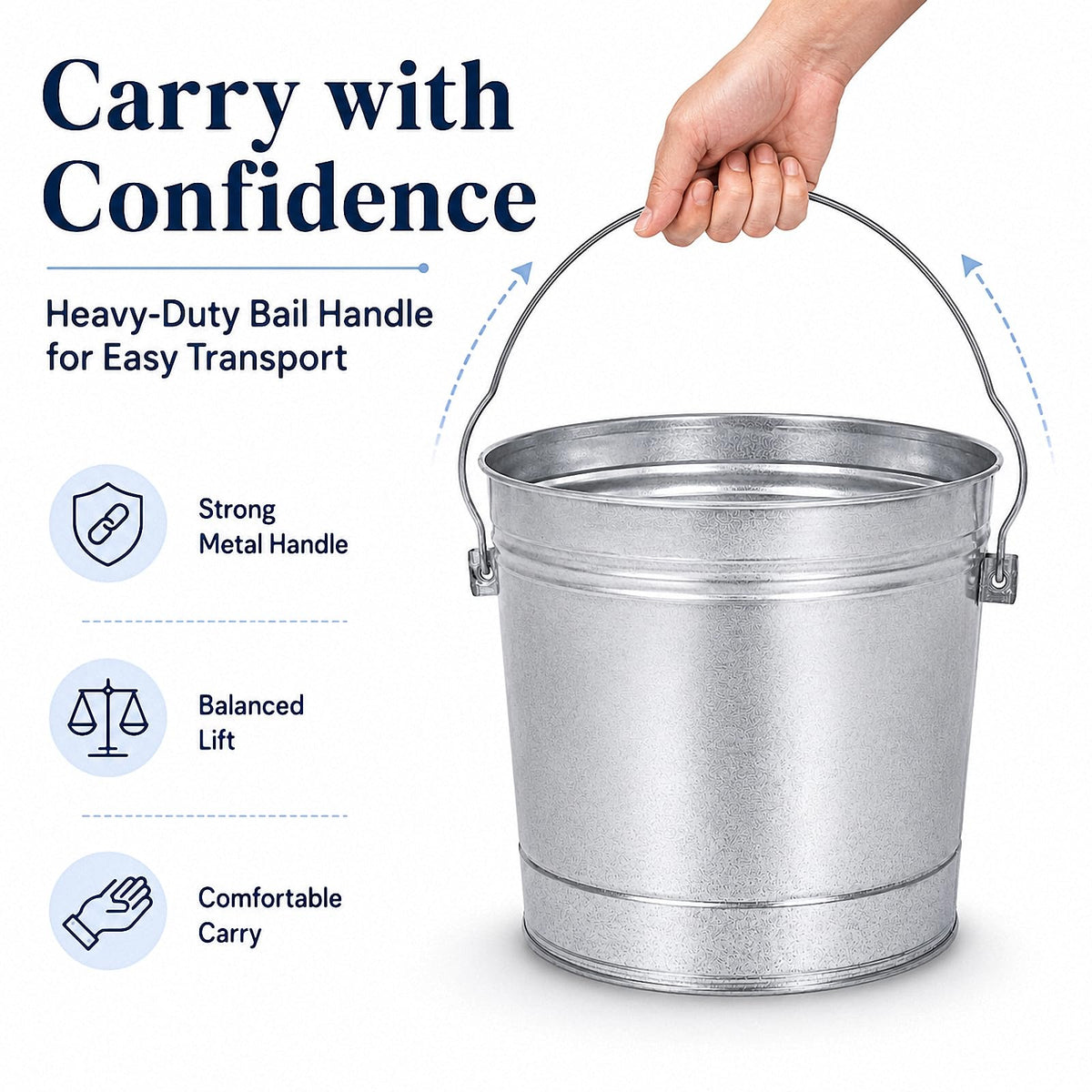 Galvanized Steel Airtight Storage Jar with Locking Lid C6618